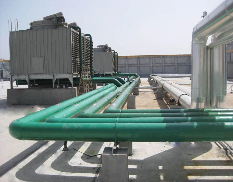 Industrial cooling water piping system