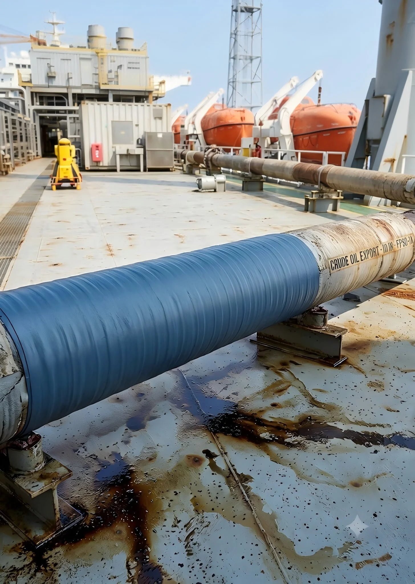 FPSO crude oil transfer line repair