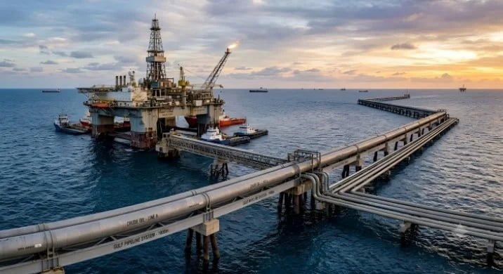 Offshore platform crude oil pipeline repair with composite bandage